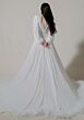 Mori Lee 1025011 Larkspur Cowl Neck Feathered Hem Bridal Gown