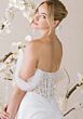 Mori Lee 1050008 Plie Embroidered Bodice Draped Skirt Wedding Dress