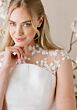 Mori Lee 1050012 Coryphee Curved-Up Neck Sheer Topper Wedding Dress
