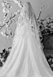 Mori Lee 1050012 Coryphee Curved-Up Neck Sheer Topper Wedding Dress