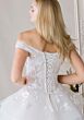 Mori Lee 1050023 Kya Off The Shoulder Ruffle Skirt Wedding Gown