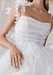 Mori Lee 1050024 Huda Draped Bodice Ruffle Skirt Wedding Gown