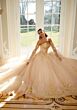 Mori Lee 34112 Bell Sleeve Plunging Neck Quince Dress