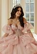 Mori Lee 34113 Sheer Bodice Pick-Up Skirt Quince Dress