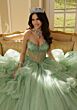 Mori Lee 34113 Sheer Bodice Pick-Up Skirt Quince Dress