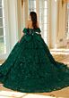 Mori Lee 34114 Sheer Bodice Off-The-Shoulder Quince Dress