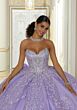 Mori Lee 60204 Petal Train V-Neck Quince Gown