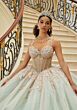 Mori Lee 89471 Sheer Bodice Back Bow Quinceanera Gown