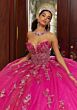 Mori Lee 89473 Plunging Neck Off-The-Shoulder Quinceanera Gown