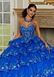 Mori Lee 89476 Tiered Skirt Ruffle Sleeve Sweet 16 Dress