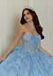 Mori Lee 89478 Detachable Bow Sheer Bodice Sweet 16 Dress