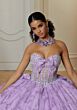 Mori Lee 89478 Detachable Bow Sheer Bodice Sweet 16 Dress