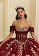 Mori Lee 89481 Sweetheart Neck Draped Sleeve Sweet 16 Gown