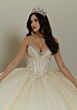 Mori Lee 89482 Petal Train V-Neck Sweet 16 Gown