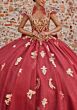 Mori Lee 89533 Removable Back Bow Cap Sleeve Quince Dress