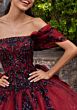 Mori Lee 89535 Off-The-Shoulder Back Bow Quince Dress