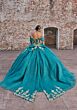 Mori Lee 89535 Off-The-Shoulder Back Bow Quince Dress