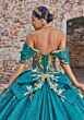 Mori Lee 89535 Off-The-Shoulder Back Bow Quince Dress