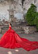 Mori Lee 89538 Halter Topper Corset Bodice Quince Gown