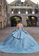 Mori Lee 89539 Peplum Waist Back Bow Quince Gown