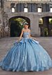Mori Lee 89539 Peplum Waist Back Bow Quince Gown