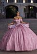 Mori Lee 89539 Peplum Waist Back Bow Quince Gown