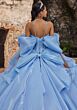 Mori Lee 89540 Ruffled Peplum Basque Waist Quince Gown
