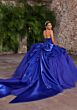 Mori Lee 89540 Ruffled Peplum Basque Waist Quince Gown