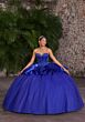 Mori Lee 89540 Ruffled Peplum Basque Waist Quince Gown