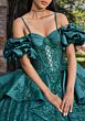 Mori Lee 89543 Tiered Skirt Ruffle Sleeve Quinceanera Dress