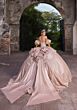 Mori Lee 89543 Tiered Skirt Ruffle Sleeve Quinceanera Dress