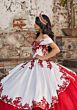Mori Lee 89544 Lace-Up Back Basque Waist Quinceanera Dress
