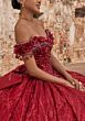 Mori Lee 89547 Back Bow Portrait Neck Quinceanera Dress