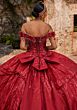 Mori Lee 89547 Back Bow Portrait Neck Quinceanera Dress