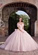 Mori Lee 89549 Off The Shoulder Lace-Up Back Quinceanera Gown