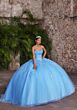 Mori Lee 89551 Detachable Draped Sleeve Corset Top Quinceanera Gown