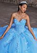 Mori Lee 89551 Detachable Draped Sleeve Corset Top Quinceanera Gown