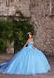 Mori Lee 89551 Detachable Draped Sleeve Corset Top Quinceanera Gown