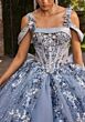 Mori Lee 89552 Basque Waist Cold-Shoulder Quinceanera Gown