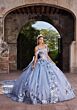 Mori Lee 89552 Basque Waist Cold-Shoulder Quinceanera Gown