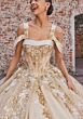 Mori Lee 89552 Basque Waist Cold-Shoulder Quinceanera Gown