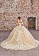 Mori Lee 89552 Basque Waist Cold-Shoulder Quinceanera Gown