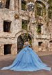 Mori Lee 89554 Tiered Skirt Back Bow Sweet 16 Dress