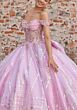 Mori Lee 89557 Illusion Corset Bodice Back Bow Sweet 16 Dress