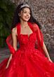 Mori Lee 89562 Notched Neck Corset Bodice Sweet 16 Gown