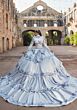Mori Lee 89564 Off-The-Shoulder Satin Quince Dress