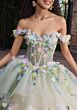 Mori Lee 89566 Sheer Corset Vestido Quincea Anos