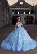 Mori Lee 89566 Sheer Corset Vestido Quincea Anos