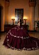 Mori Lee 4080040 Catalina Faux Leather Top Tiered Skirt Quince Dress