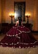 Mori Lee 4080040 Catalina Faux Leather Top Tiered Skirt Quince Dress